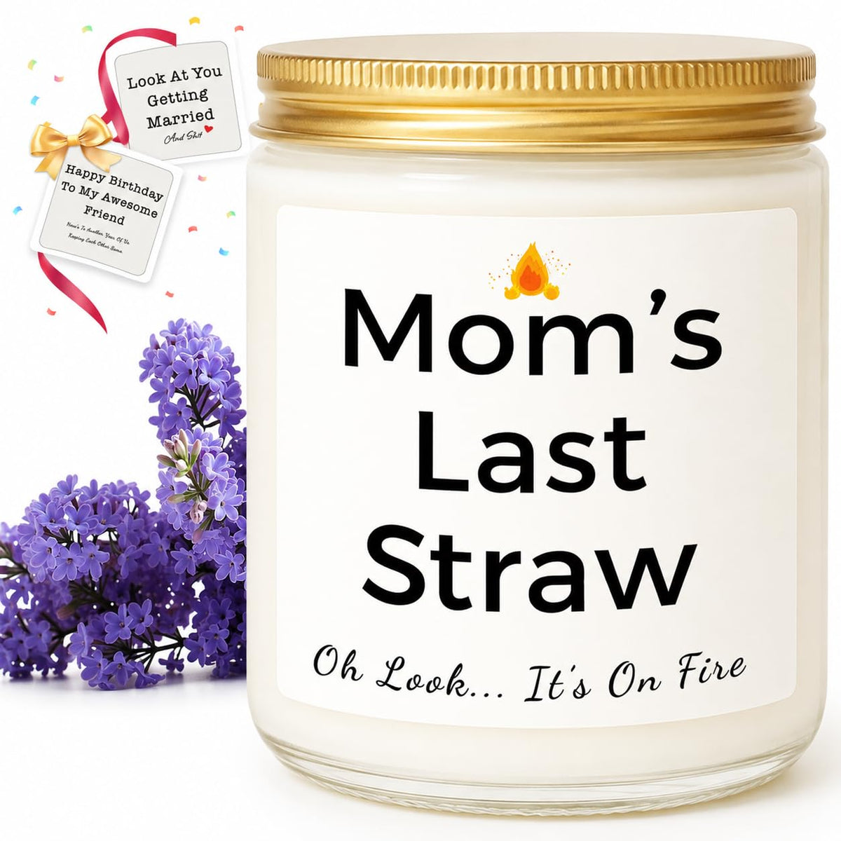 Gifts for Women, Birthday Gifts for Women, Unique Friendship Gift for Womens, Best Friend, Her, Sister, Bestie, Girlfriend, Mom, Funny Scented Candle with Replaceable Stickers