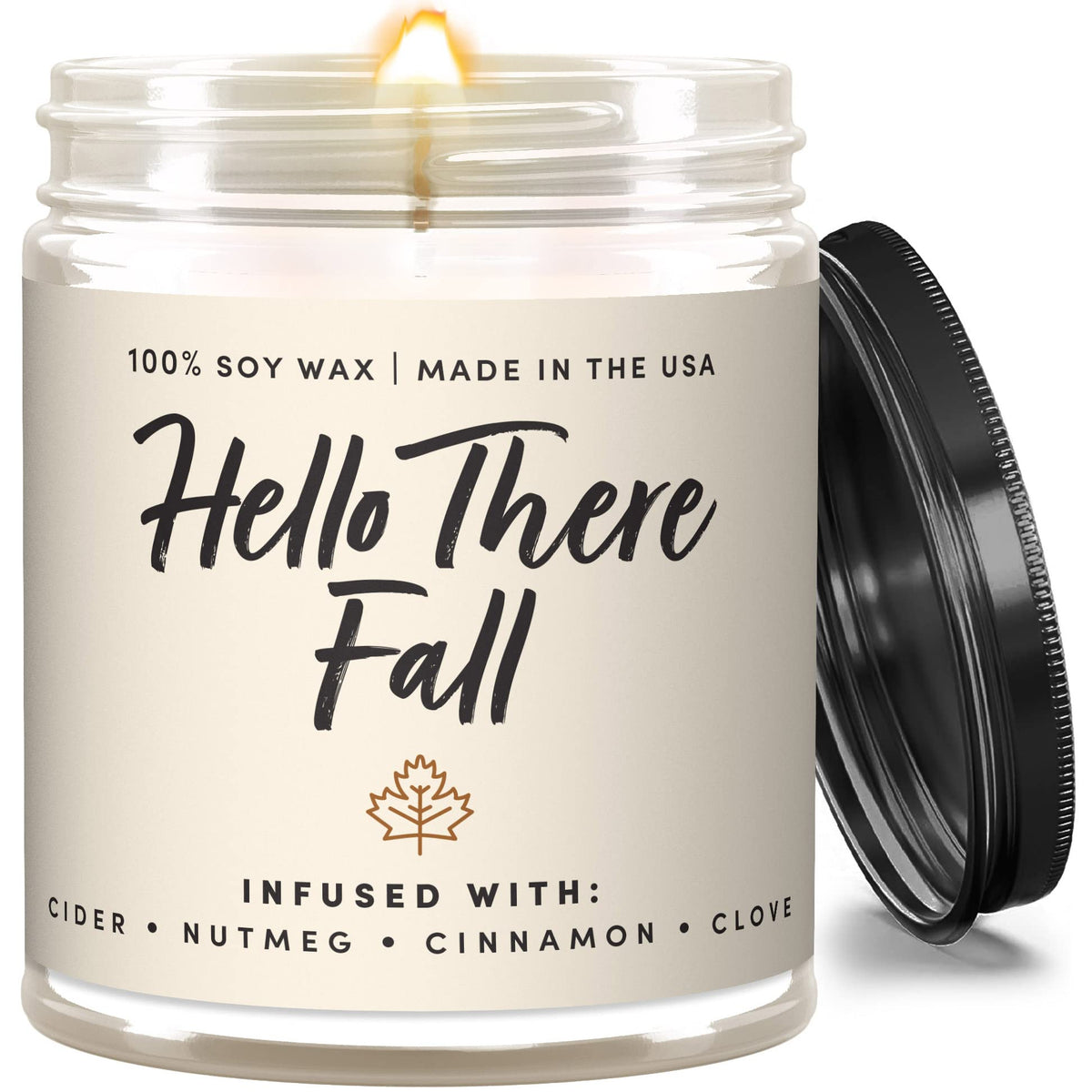 Wax & Wit Pumpkin Spice Fall Candles for Home, 9 oz Scented Soy Jar