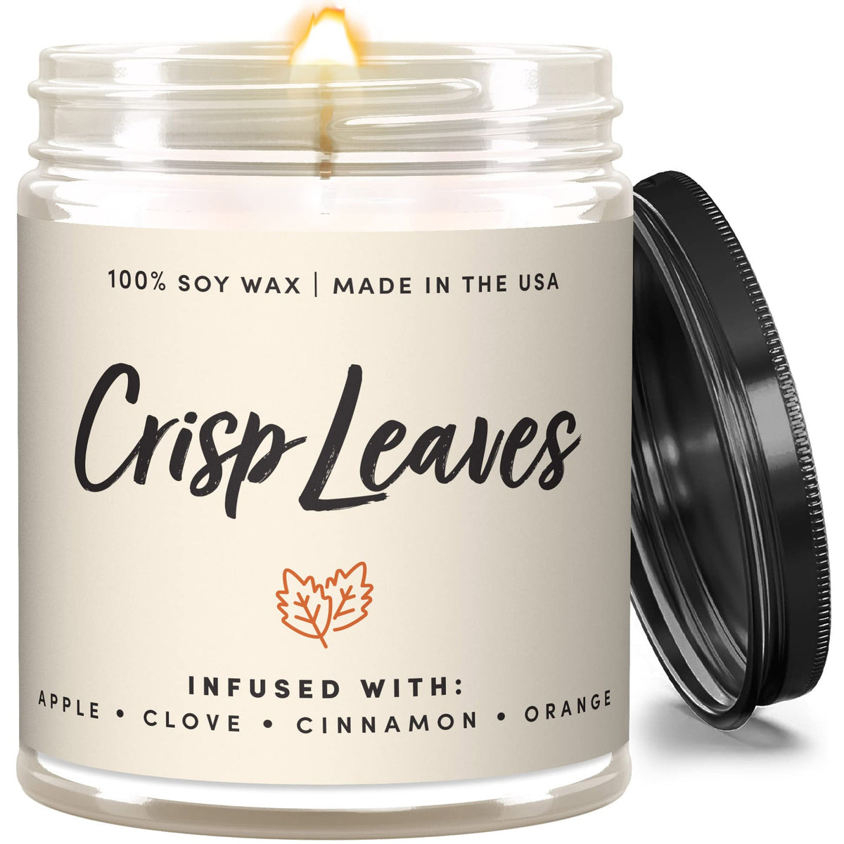 Wax & Wit Pumpkin Spice Fall Candles for Home, 9 oz Scented Soy Jar