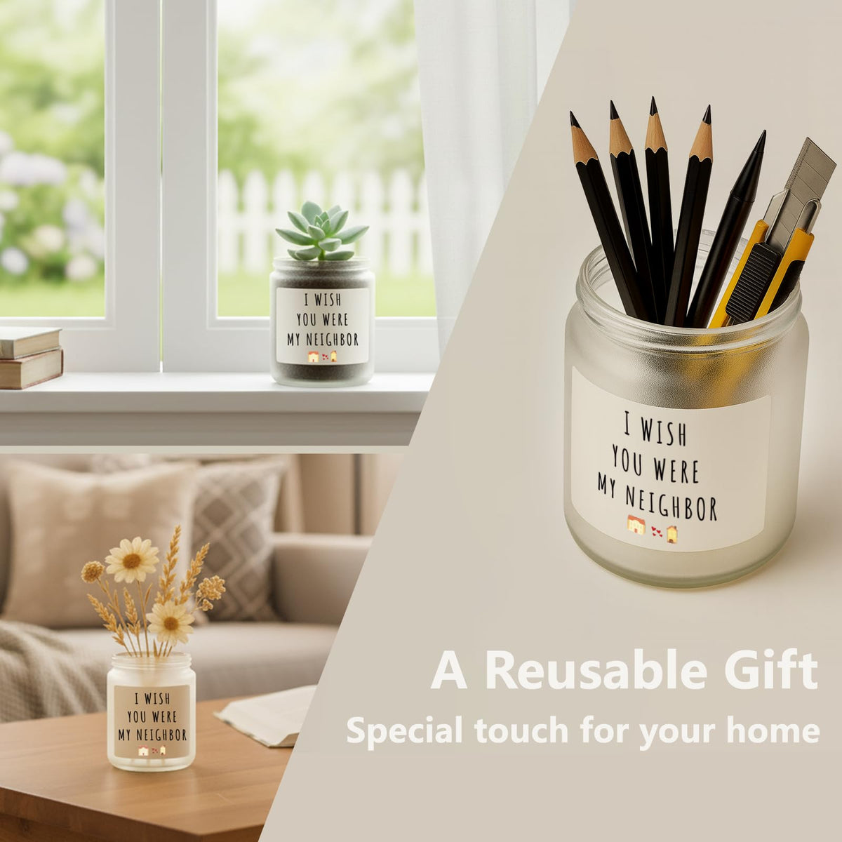 Gifts for Women, Birthday Gifts for Women, Unique Friendship Gift for Womens, Best Friend, Her, Sister, Bestie, Girlfriend, Mom, Funny Scented Candle with Replaceable Stickers