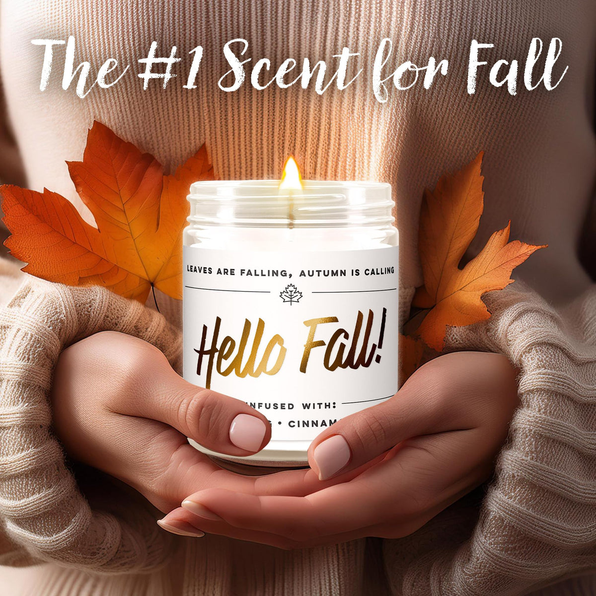 Wax & Wit Pumpkin Spice Fall Candles for Home, 9 oz Scented Soy Jar