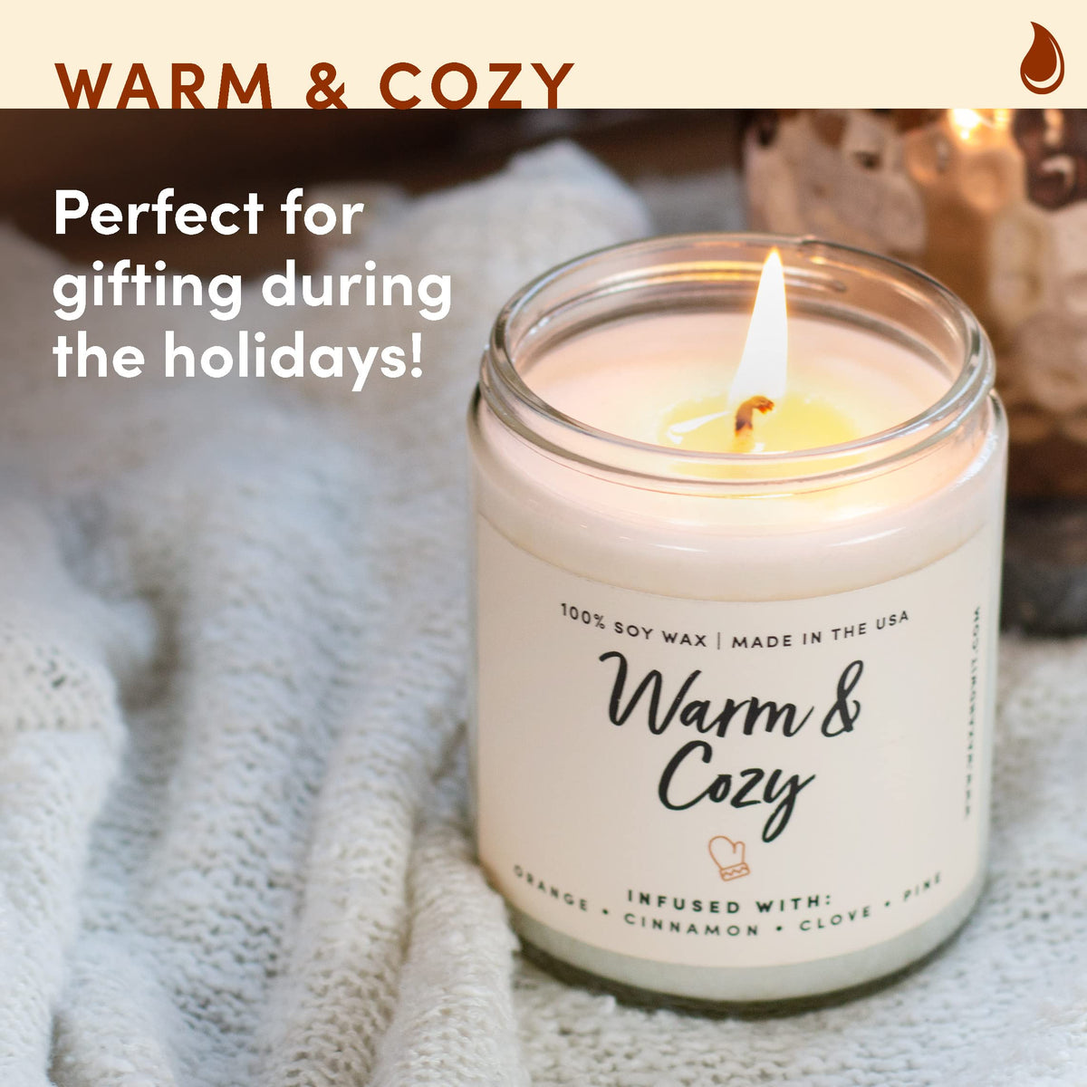 Wax & Wit Pumpkin Spice Fall Candles for Home, 9 oz Scented Soy Jar