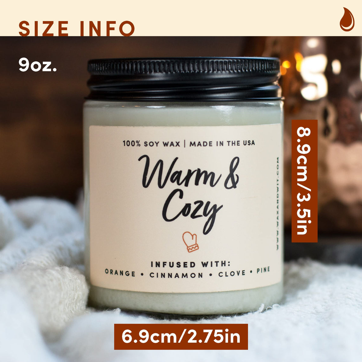 Wax & Wit Pumpkin Spice Fall Candles for Home, 9 oz Scented Soy Jar