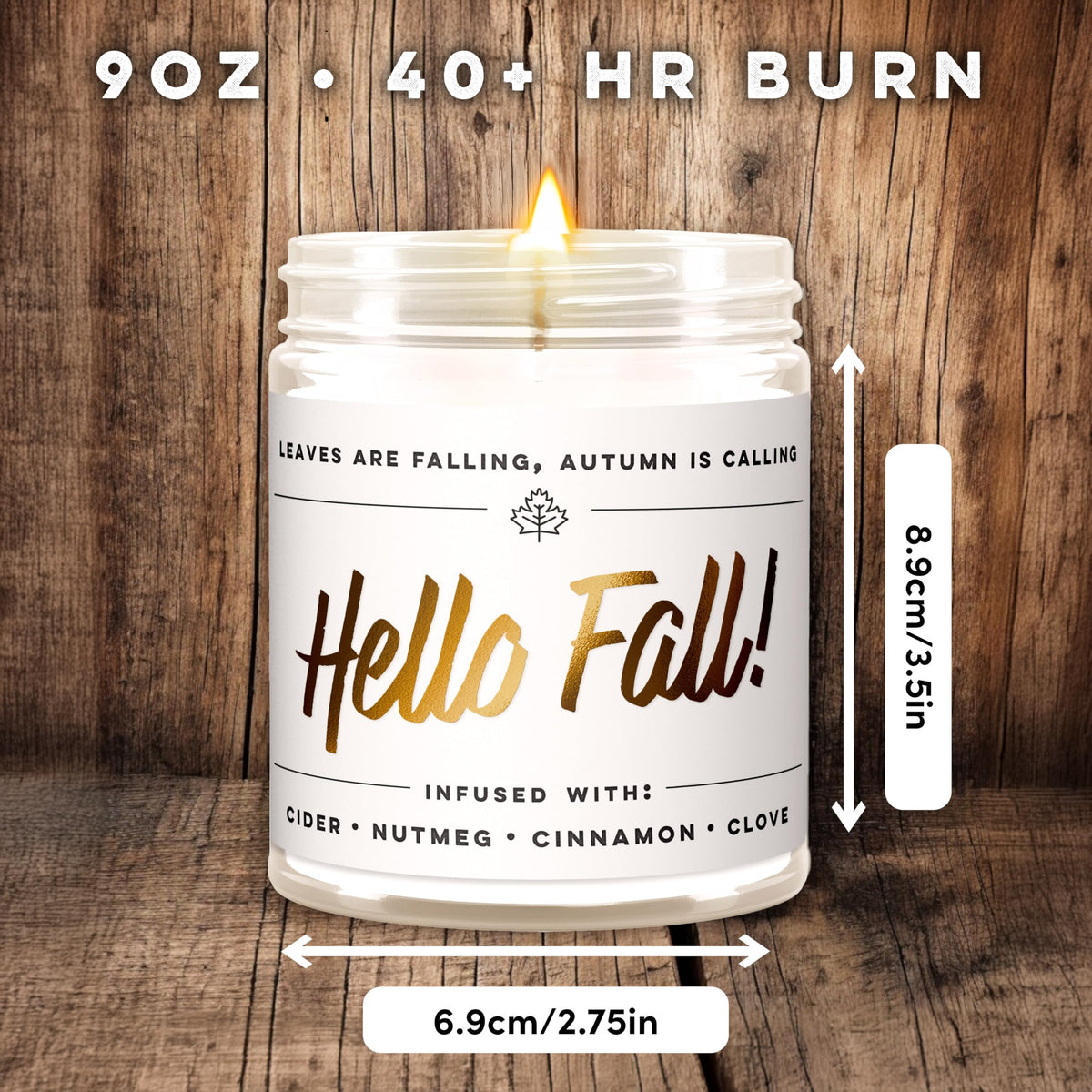 Wax & Wit Pumpkin Spice Fall Candles for Home, 9 oz Scented Soy Jar